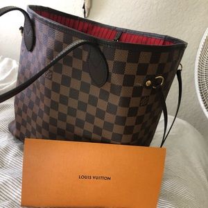 Louis Vuitton Neverfull MM in Damier Ebene/cherry